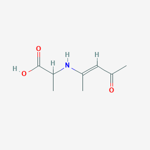 molecular formula C8H13NO3 B7740040 2-[((1E)-1-methyl-3-oxobut-1-enyl)amino]propanoic acid 