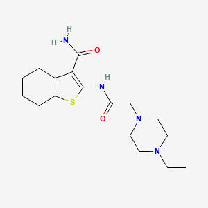 molecular formula C17H26N4O2S B7740064 2-[2-(4-Ethyl-piperazin-1-yl)-acetylamino]-4,5,6,7-tetrahydro-benzo[b]thiophene- 