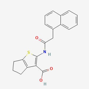molecular formula C20H17NO3S B7740077 2-[(naphthalen-1-ylacetyl)amino]-5,6-dihydro-4H-cyclopenta[b]thiophene-3-carboxylic acid 
