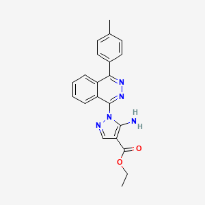 molecular formula C21H19N5O2 B7740096 Ethyl 5-amino-1-[4-(4-methylphenyl)phthalazin-1-yl]pyrazole-4-carboxylate 