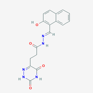 molecular formula C17H15N5O4 B7740111 3-(3,5-dioxo-2,3,4,5-tetrahydro-1,2,4-triazin-6-yl)-N'-[(1E)-(2-hydroxy-1-naphthyl)methylene]propanohydrazide 