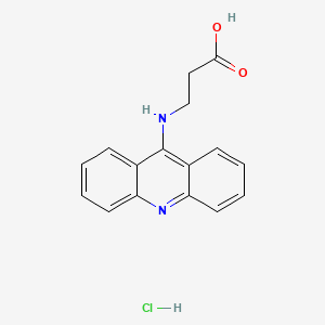 molecular formula C16H15ClN2O2 B7740129 3-(Acridin-9-ylamino)propanoic acid;hydrochloride 