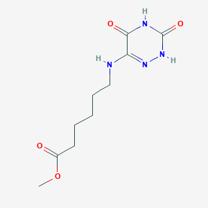 molecular formula C10H16N4O4 B7740159 Methyl 6-((3,5-dioxo-2,3,4,5-tetrahydro-1,2,4-triazin-6-yl)amino)hexanoate 