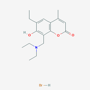 8-(Diethylaminomethyl)-6-ethyl-7-hydroxy-4-methylchromen-2-one;hydrobromide