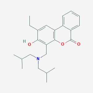 molecular formula C24H31NO3 B7740186 4-{[bis(2-methylpropyl)amino]methyl}-2-ethyl-3-hydroxy-6H-benzo[c]chromen-6-one 