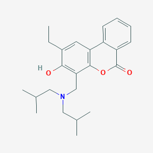 4-{[bis(2-methylpropyl)amino]methyl}-2-ethyl-3-hydroxy-6H-benzo[c]chromen-6-one