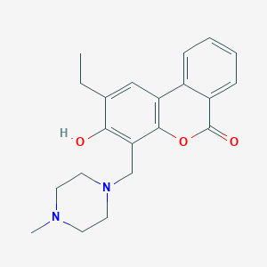molecular formula C21H24N2O3 B7740192 2-Ethyl-3-hydroxy-4-[(4-methylpiperazin-1-yl)methyl]benzo[c]chromen-6-one 