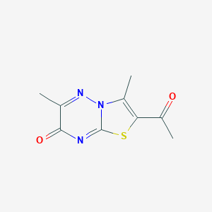 2-Acetyl-3,6-dimethyl-thiazolo[3,2-b][1,2,4]triazin-7-one