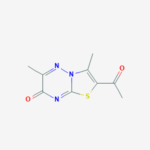 molecular formula C9H9N3O2S B7740198 2-Acetyl-3,6-dimethyl-thiazolo[3,2-b][1,2,4]triazin-7-one 