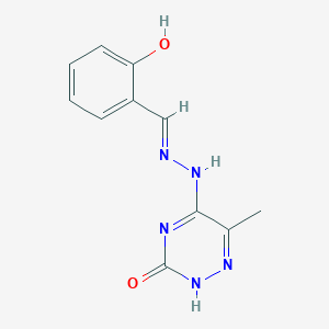 molecular formula C11H11N5O2 B7740210 2-Hydroxybenzaldehyde (6-methyl-3-oxo-2,3-dihydro-1,2,4-triazin-5-yl)hydrazone 