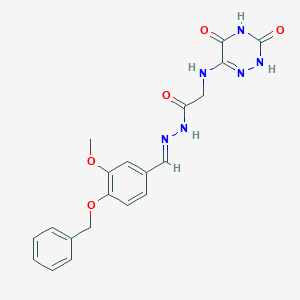 molecular formula C20H20N6O5 B7740252 N'-{(E)-[4-(benzyloxy)-3-methoxyphenyl]methylidene}-2-[(3,5-dioxo-2,3,4,5-tetrahydro-1,2,4-triazin-6-yl)amino]acetohydrazide 