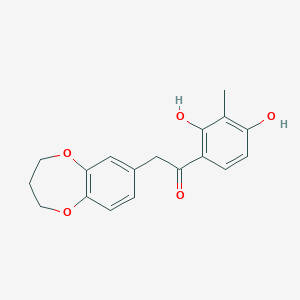 molecular formula C18H18O5 B7740268 2-(3,4-dihydro-2H-1,5-benzodioxepin-7-yl)-1-(2,4-dihydroxy-3-methylphenyl)ethanone 
