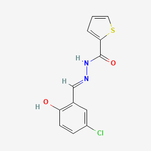 molecular formula C12H9ClN2O2S B7740275 (E)-N'-(5-chloro-2-hydroxybenzylidene)thiophene-2-carbohydrazide 