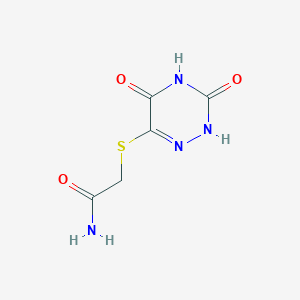 molecular formula C5H6N4O3S B7740290 2-[(3,5-Dioxo-2,3,4,5-tetrahydro-1,2,4-triazin-6-yl)sulfanyl]acetamide 