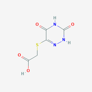 2-[(3,5-dioxo-2H-1,2,4-triazin-6-yl)sulfanyl]acetic acid