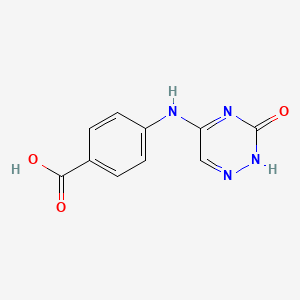 molecular formula C10H8N4O3 B7740298 4-((3-Oxo-2,3-dihydro-1,2,4-triazin-5-yl)amino)benzoic acid 