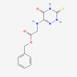 Benzyl [(5-oxo-3-thioxo-2,3,4,5-tetrahydro-1,2,4-triazin-6-yl)amino]acetate