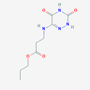 3-(3,5-Dioxo-2,3,4,5-tetrahydro-[1,2,4]triazin-6-ylamino)-propionic acid propyl