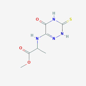 methyl N-(5-hydroxy-3-thioxo-2,3-dihydro-1,2,4-triazin-6-yl)alaninate