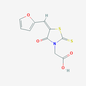 molecular formula C10H7NO4S2 B7740351 2-[5-(2-Furylmethylene)-4-oxo-2-thioxo-1,3-thiazolidin-3-yl]acetic acid 