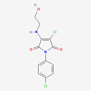 3-chloro-1-(4-chlorophenyl)-4-[(2-hydroxyethyl)amino]-1H-pyrrole-2,5-dione