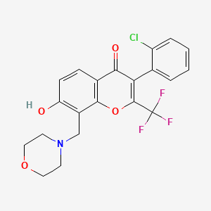3-(2-chlorophenyl)-7-hydroxy-8-(4-morpholinylmethyl)-2-(trifluoromethyl)-4H-chromen-4-one