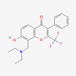 molecular formula C21H20F3NO3 B7740480 8-[(diethylamino)methyl]-7-hydroxy-3-phenyl-2-(trifluoromethyl)-4H-chromen-4-one 