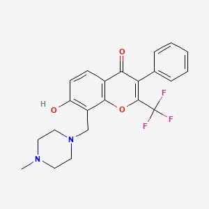 7-hydroxy-8-[(4-methylpiperazin-1-yl)methyl]-3-phenyl-2-(trifluoromethyl)-4H-chromen-4-one