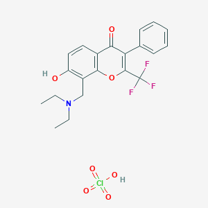 8-(Diethylaminomethyl)-7-hydroxy-3-phenyl-2-(trifluoromethyl)chromen-4-one;perchloric acid