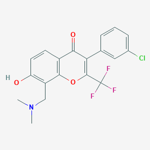 3-(3-chlorophenyl)-8-[(dimethylamino)methyl]-7-hydroxy-2-(trifluoromethyl)-4H-chromen-4-one