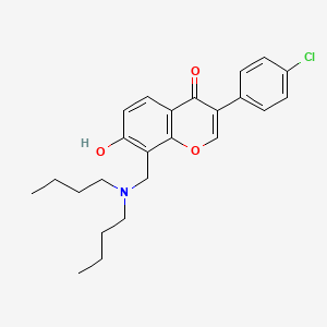 molecular formula C24H28ClNO3 B7740558 3-(4-chlorophenyl)-8-[(dibutylamino)methyl]-7-hydroxy-4H-chromen-4-one 