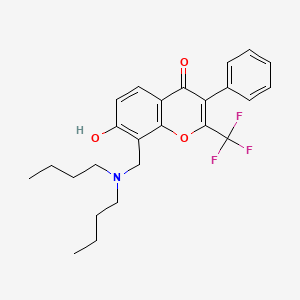 8-[(Dibutylamino)methyl]-7-hydroxy-3-phenyl-2-(trifluoromethyl)chromen-4-one