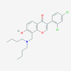 8-[(Dibutylamino)methyl]-3-(2,4-dichlorophenyl)-7-hydroxychromen-4-one