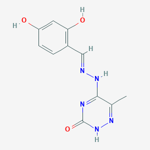 2,4-Dihydroxybenzaldehyde (6-methyl-3-oxo-2,3-dihydro-1,2,4-triazin-5-yl)hydrazone