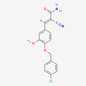 3-(4-((4-Chlorobenzyl)oxy)-3-methoxyphenyl)-2-cyanoacrylamide