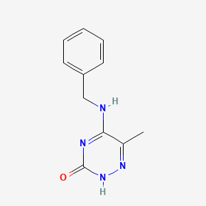 molecular formula C11H12N4O B7740821 5-(benzylamino)-6-methyl-1,2,4-triazin-3(2H)-one 