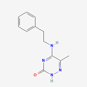 molecular formula C12H14N4O B7740824 6-methyl-5-[(2-phenylethyl)amino]-1,2,4-triazin-3(2H)-one 