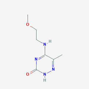 molecular formula C7H12N4O2 B7740828 5-(2-methoxyethylamino)-6-methyl-2H-1,2,4-triazin-3-one 