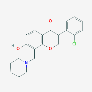 3-(2-Chlorophenyl)-7-hydroxy-8-(piperidin-1-ylmethyl)chromen-4-one