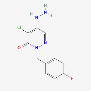 4-chloro-2-(4-fluorobenzyl)-5-hydrazinylpyridazin-3(2H)-one