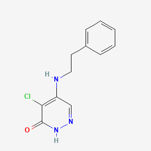 molecular formula C12H12ClN3O B7740883 4-chloro-5-(phenethylamino)pyridazin-3(2H)-one 