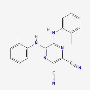 molecular formula C20H16N6 B7740887 5,6-Bis(o-tolylamino)pyrazine-2,3-dicarbonitrile 