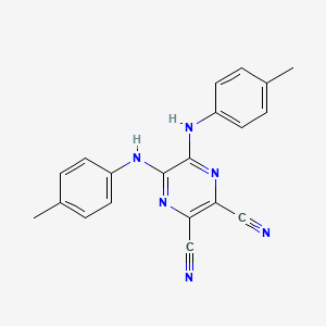 molecular formula C20H16N6 B7740898 5,6-Bis[(4-methylphenyl)amino]pyrazine-2,3-dicarbonitrile 