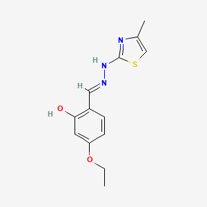 molecular formula C13H15N3O2S B7740979 4-Ethoxy-2-hydroxybenzaldehyde (4-methyl-1,3-thiazol-2-yl)hydrazone 