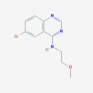 molecular formula C11H12BrN3O B7741020 6-bromo-N-(2-methoxyethyl)quinazolin-4-amine 