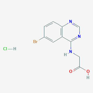 molecular formula C10H9BrClN3O2 B7741032 2-[(6-Bromoquinazolin-4-yl)amino]acetic acid hydrochloride 