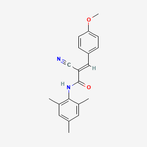 (2E)-2-cyano-3-(4-methoxyphenyl)-N-(2,4,6-trimethylphenyl)prop-2-enamide