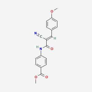 molecular formula C19H16N2O4 B7741106 methyl 4-{[(2E)-2-cyano-3-(4-methoxyphenyl)prop-2-enoyl]amino}benzoate 