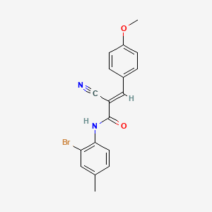 molecular formula C18H15BrN2O2 B7741145 (E)-N-(2-bromo-4-methylphenyl)-2-cyano-3-(4-methoxyphenyl)prop-2-enamide 