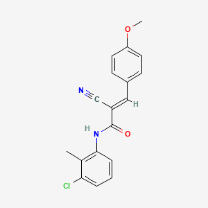 molecular formula C18H15ClN2O2 B7741156 (E)-N-(3-chloro-2-methylphenyl)-2-cyano-3-(4-methoxyphenyl)prop-2-enamide 